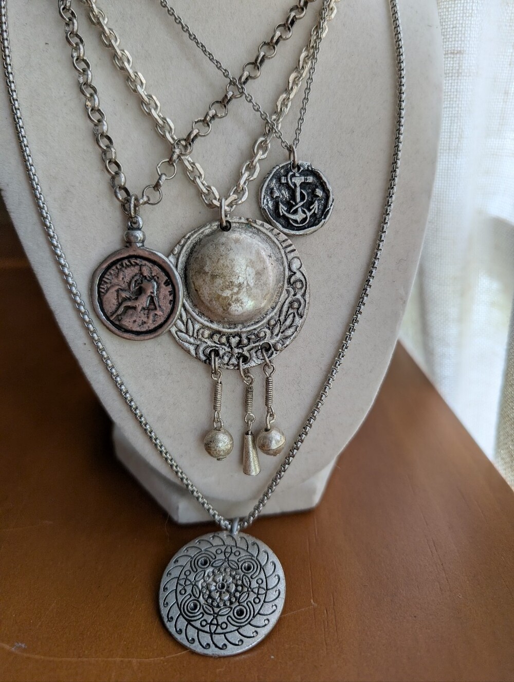 Vintage Reworked Necklace Bundle | Gothic Renaissance Jewelry | 4 Necklaces